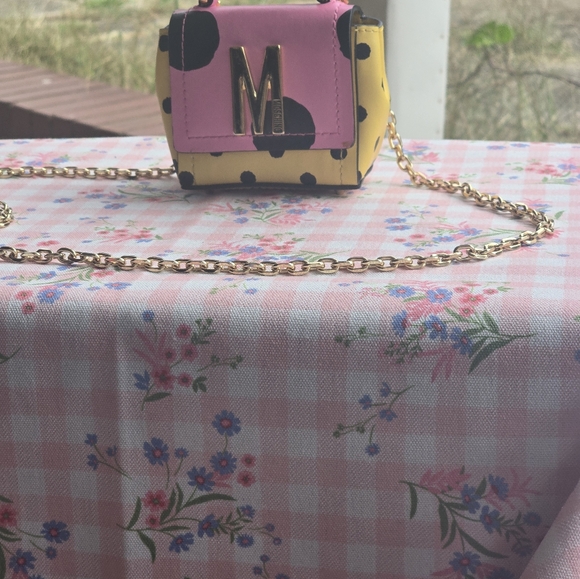 Moschino polka-dot pink and yellow micro crossbody bag - Picture 6 of 16